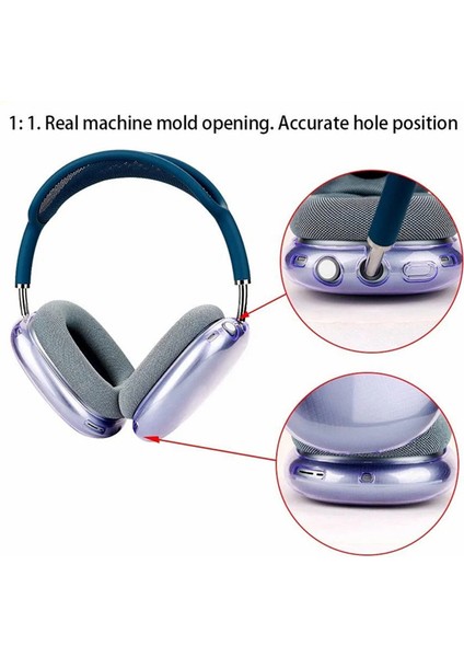 Max Kulaklık Kılıfı Tpu Kılıf Kol Şeffaf Tasarım Kulaklık Kulaklık Kılıfı Kapağı Için 1 Çift-Şeffaf (Yurt Dışından) modelleri