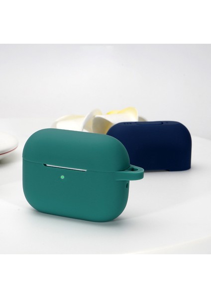 Pro 2 Için Silikon Koruyucu Kılıf Bluetooth Kulaklık Düz Tabanlı Anti-Damla Kapak, Halka Tokalı-Siyahımsı Yeşil (Yurt Dışından) modelleri