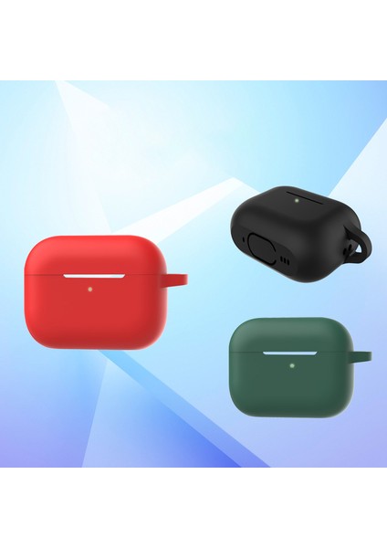 Pro 2 Için Silikon Koruyucu Kılıf Bluetooth Kulaklık Düz Tabanlı Anti-Damla Kapak, Halka Tokalı-Siyahımsı Yeşil (Yurt Dışından) fırsatları