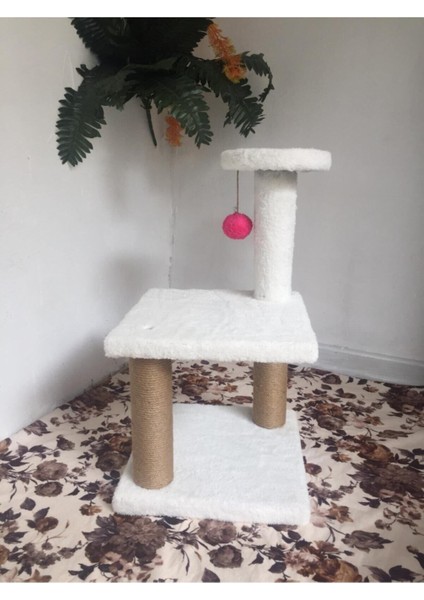 Beyaz Katlı Oyun Tırmalama 30x30, Eğlenceli ve Dayanıklı Tasarım, TR Menşei fiyatları