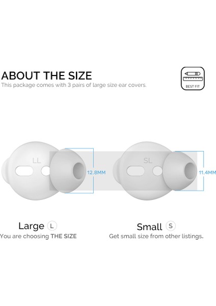 Apple Için Şarj Kutulu (2016)/(2019) 3 Çift Silikon Kulaklık Başlık Boyutu: S-Pembe (Yurt Dışından) fiyatları