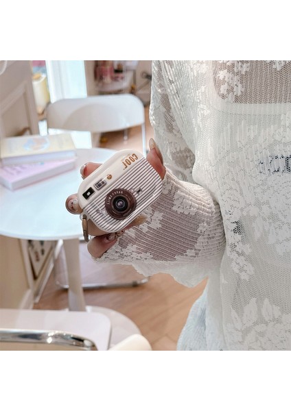 Apple 3 Için Retro Tpu Koruyucu Kapak Imd Işçilik Kulaklık Kabuğu-Beyaz (Yurt Dışından) modelleri