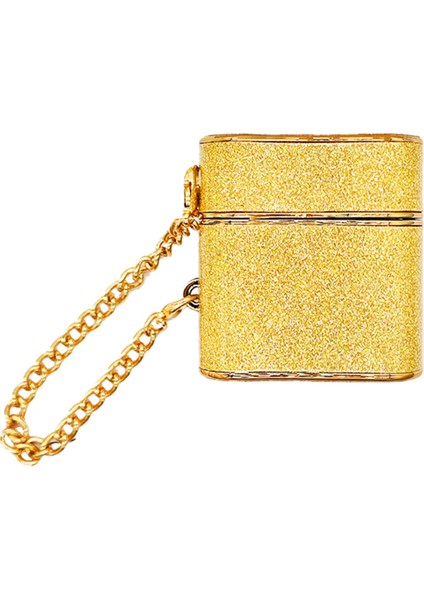 Apple Için Şarj Kutulu (2016)/(2019)/ ve Kablosuz Şarj Kutulu (2019) Parıltılı Toz Bluetooth Kulaklık Kapağı-Sarı (Yurt Dışından)