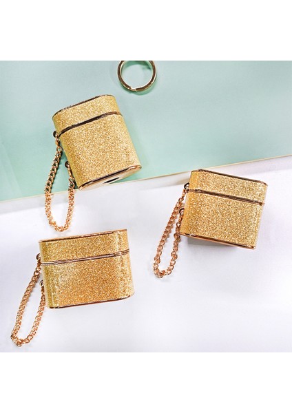 Apple Için Şarj Kutulu (2016)/(2019)/ ve Kablosuz Şarj Kutulu (2019) Parıltılı Toz Bluetooth Kulaklık Kapağı-Sarı (Yurt Dışından) fiyatları