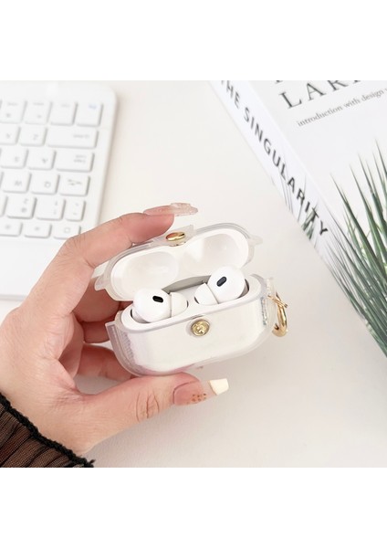 Apple Pro Için Şarj Kutusu Kapağı Halka Tokalı Bluetooth Kulaklık Kılıfı-Şeffaf (Yurt Dışından) fiyatları