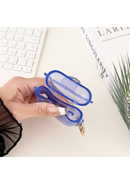 Apple Pro Için Şarj Kutusu Kapağı Halka Tokalı Bluetooth Kulaklık Kılıfı-Şeffaf (Yurt Dışından) indirimleri