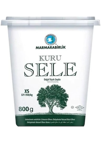 Kuru Sele 321-350 Kb Xs Siyah Zeytin Kutu 3 x 800 gr fiyatları