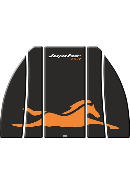 Gogo Tvs Jupiter 125 (2023-2025) Tank Pad Set 004 Siyah/turuncu
