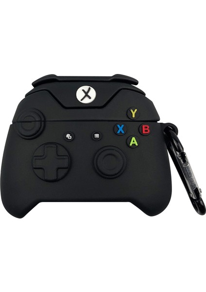 Apple Pro Için Gamepad Şeklinde Silikon Koruyucu Kılıf-Siyah (Yurt Dışından)