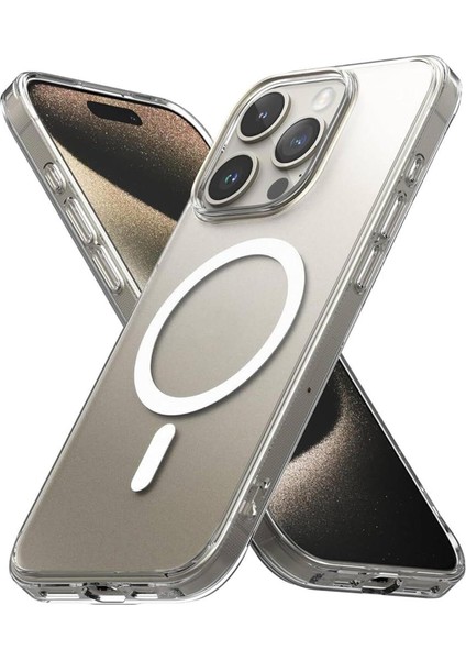 iPhone 16 Pro Max Kılıf Magsafe Özellikli Pc Sert Şeffaf Kılıf Mika Kılıf Sararmaz Kılıf Slim Ince Kılıf - Şeffaf