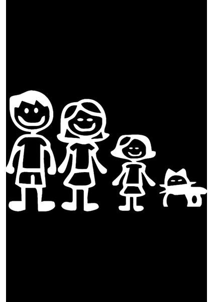 Autosticker^#aile Tasarım Oto Sticker (Oto-Motor-Laptop-Duvar-Dekor) 10 x 5 cm modelleri