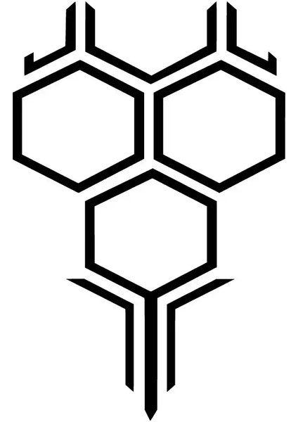 Autosticker^#altıgen Petekler Sticker (Oto-Motor-Laptop-Duvar-Dekor) 10 x 15 cm