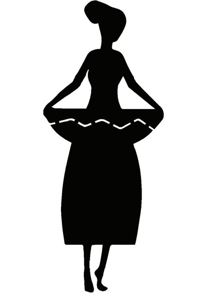 Autosticker^#afrikalı Kadın (Oto-Motor-Laptop-Duvar-Dekor) (Tip 5) 20 x 48 cm