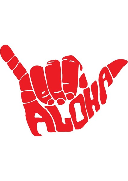 Autosticker^#aloha El Illustration Sticker (Oto-Motor-Laptop-Duvar-Dekor) 10 x 7 cm fiyatları
