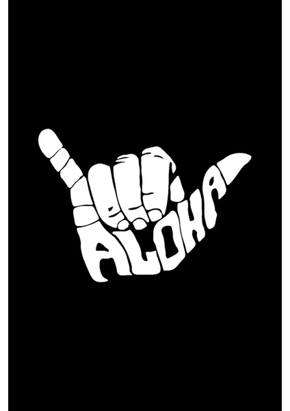 Autosticker^#aloha El Illustration Sticker (Oto-Motor-Laptop-Duvar-Dekor) 10 x 7 cm modelleri