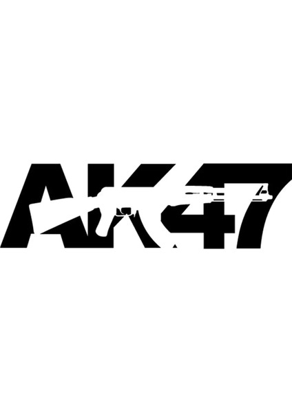 AUTOSTICKER^#AK47 Sticker (Oto-Motor-Laptop-Duvar-Dekor) 10 x 3 cm