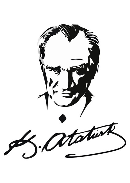 Autosticker^#ataturk Imzalı Sticker (Oto-Motor-Laptop-Duvar-Dekor) 10 x 10 cm