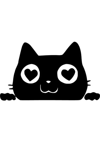 Autosticker^#bagajdan Bakan Kedi Sticker (Oto-Motor-Laptop-Duvar-Dekor) 20 x 12 cm