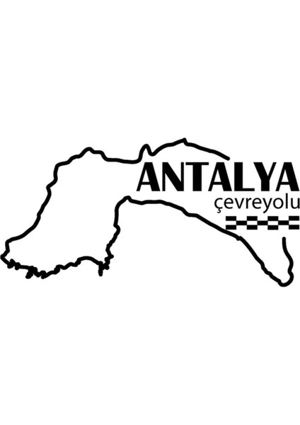 Autosticker^#antalya Çevreyolu Sticker 12 x 9 cm