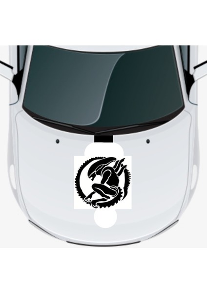 Autosticker^#asabi Yaratık Oto Kaput Sticker 40 x 37 cm