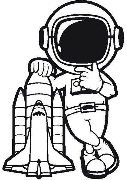 Autosticker^#astronot Temalı (Oto-Motor-Laptop-Duvar-Dekor) 30 x 45 cm