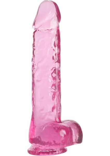 Şeffaf Pembe Realistik Dildo 23 cm