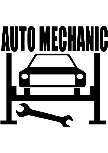 Autosticker^#auto Mechanic Sticker (Oto-Motor-Laptop-Duvar-Dekor) 24 x 24 cm