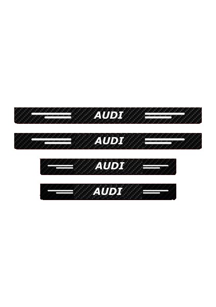 Autosticker^#audi Modelleri Için Uyumlu Grafen Karbon Oto Kapı Eşiği 4 Adet