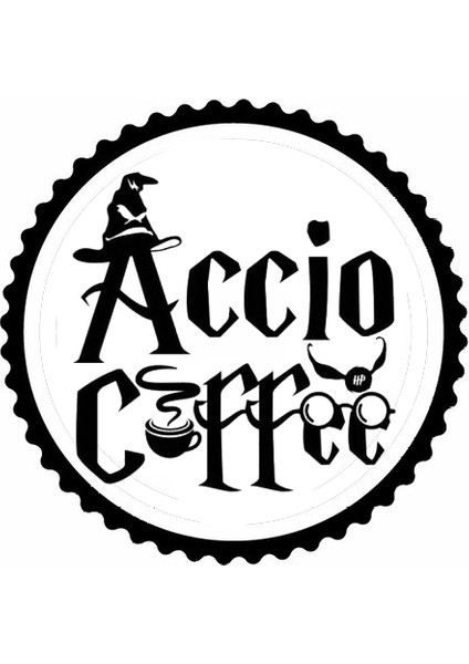Autosticker^#accıo Coffee Tasarım Sticker 30 x 30 cm