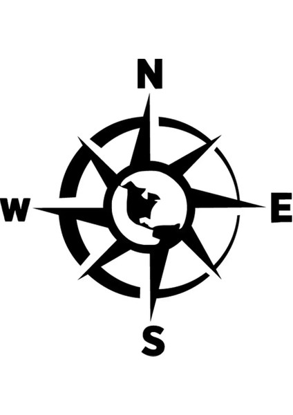 Autosticker^#amerika Pusula Sticker (Oto-Motor-Laptop-Duvar-Dekor) 20 x 20 cm