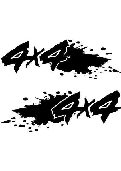 Autosticker^#4x4 Çamur Sıçramış Oto Yan Cam Sticker 10 x 8 cm Sağ/sol 2 Adet
