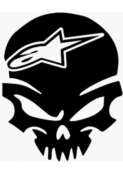 Autosticker^#alpinestars Kuru Kafa (Oto-Motor-Laptop-Dekor) Sticker 10 x 9 cm