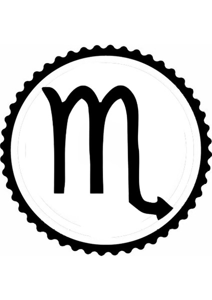 Autosticker^#akrep Burcu Sembolü Tasarım Sticker 10 x 10 cm