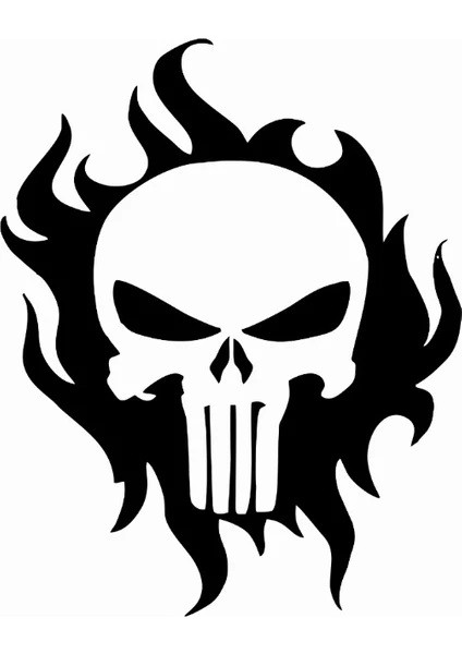 Autosticker^#alevli Kuru Kafa (Duvar-Tekne-Vitrin-Dekor) Sticker 40 x 32 cm