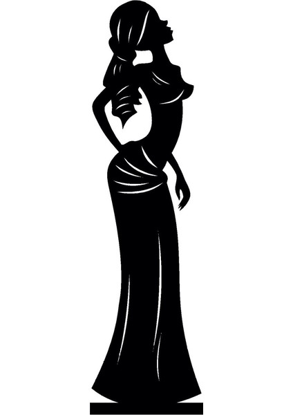 Autosticker^#afrikalı Kadın (Oto-Motor-Laptop-Duvar-Dekor) (Tip 2) 20 x 72 cm