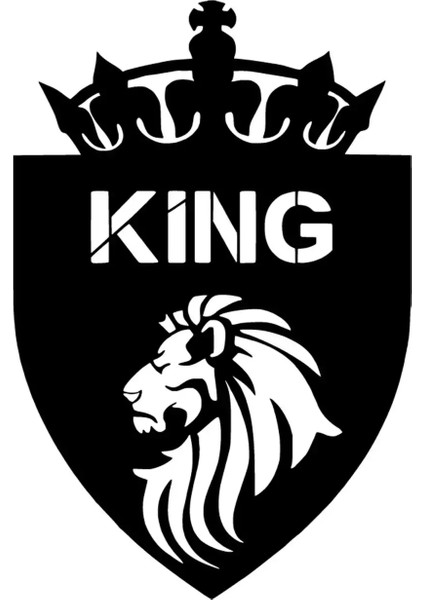 Autosticker^#aslanlı King Arma Sticker (Oto-Motor-Laptop-Duvar-Dekor) 10 x 15 cm