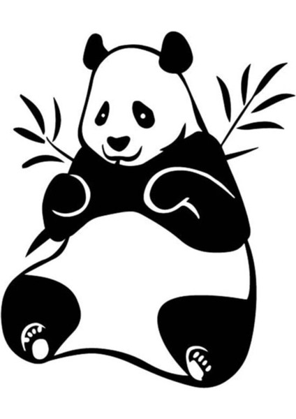 Autosticker^#bambu Yiyen Sevimli Panda Duvar Dekor Sticker 40 x 48 cm
