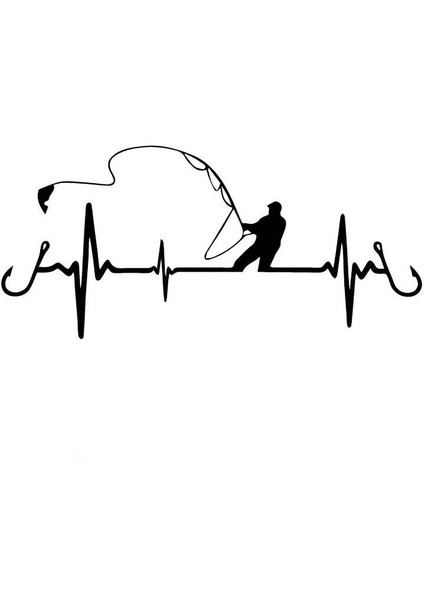 Autosticker^#balıkçı ve Olta Oto Arka Cam Sticker 17 x 8 cm