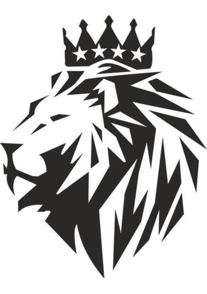 Autosticker^#aslan Başı Duvar Dekor Sticker 40 x 48 cm