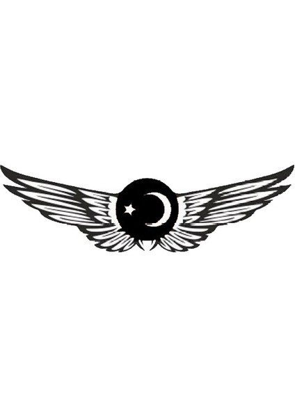 Autosticker^#ayyıldız Kanat Motosiklet Siperlik Sticker 20 x 5 cm