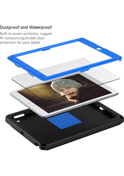 Apple iPad AIR(2013)/AIR 2/9.7-INÇ(2017)/(2018)EVA Darbeye Dayanıklı Kılıf, Omuz Askılı/su Geçirmez Ekran Koruyucu, Çizilmez Kapak Taşınabilir Tablet Kılıfı-Siyah (Yurt Dışından) fırsatları