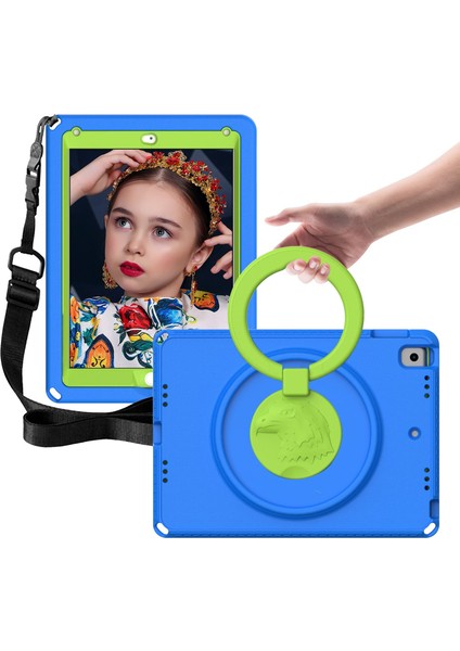 Apple iPad AIR(2013)/AIR 2/9.7-INÇ(2017)/(2018)EVA Darbeye Dayanıklı Kılıf, Omuz Askılı/su Geçirmez Ekran Koruyucu, Çizilmez Kapak Taşınabilir Tablet Kılıfı-Mavi (Yurt Dışından) fiyatları