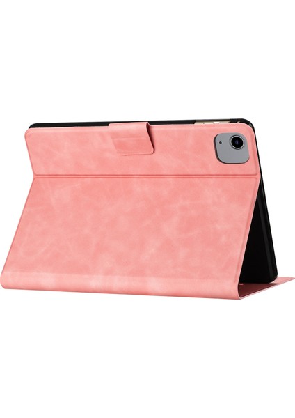 Apple iPad Air 11(2024)/AIR(2022)/AIR(2020)CASE Çift Kedi Baskılı Mikrofiber Deri Akıllı Tablet Kılıfı-Pembe (Yurt Dışından)