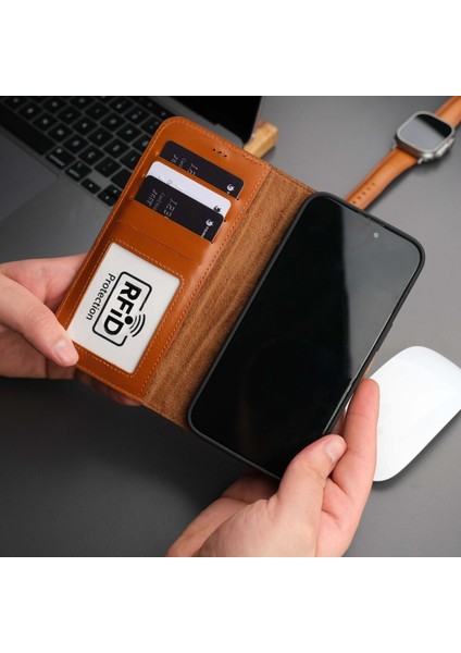 Mıknatıslı Ayrılabilir Cüzdanlı Rustic Taba Renk Kişiselleştirilebilir Apple iPhone 13 Mini Telefon Kılıfı