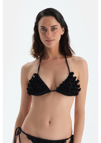 Siyah Üçgen Küçük Bikini Üst