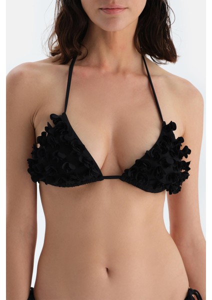 Siyah Üçgen Küçük Bikini Üst