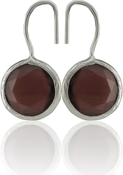 Gümüş Kaplama Kadın Taşlı Küpe -El Işçiliği ve Hipoalerjenik Küpe