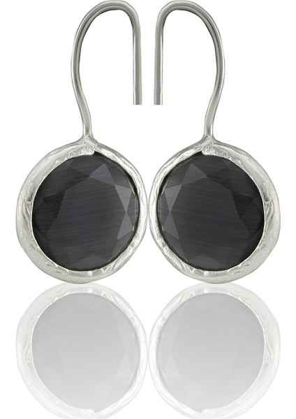 Gümüş Kaplama Kadın Taşlı Küpe -El Işçiliği ve Hipoalerjenik Küpe