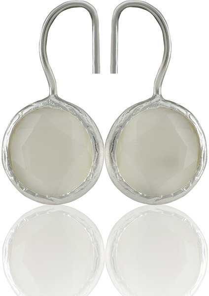 Gümüş Kaplama Kadın Taşlı Küpe -El Işçiliği ve Hipoalerjenik Küpe