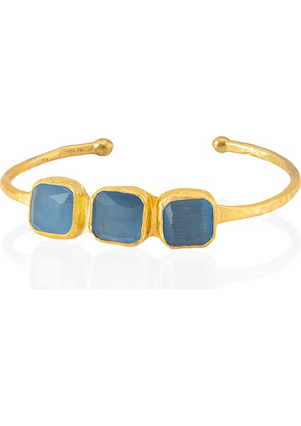 22 Ayar Altın Kaplama Zirkon Taşlı Ayarlanabilir Trend Bilezik